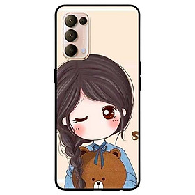 Ốp lưng dành cho Oppo Reno 5 mẫu Nàng Ôm Gấu