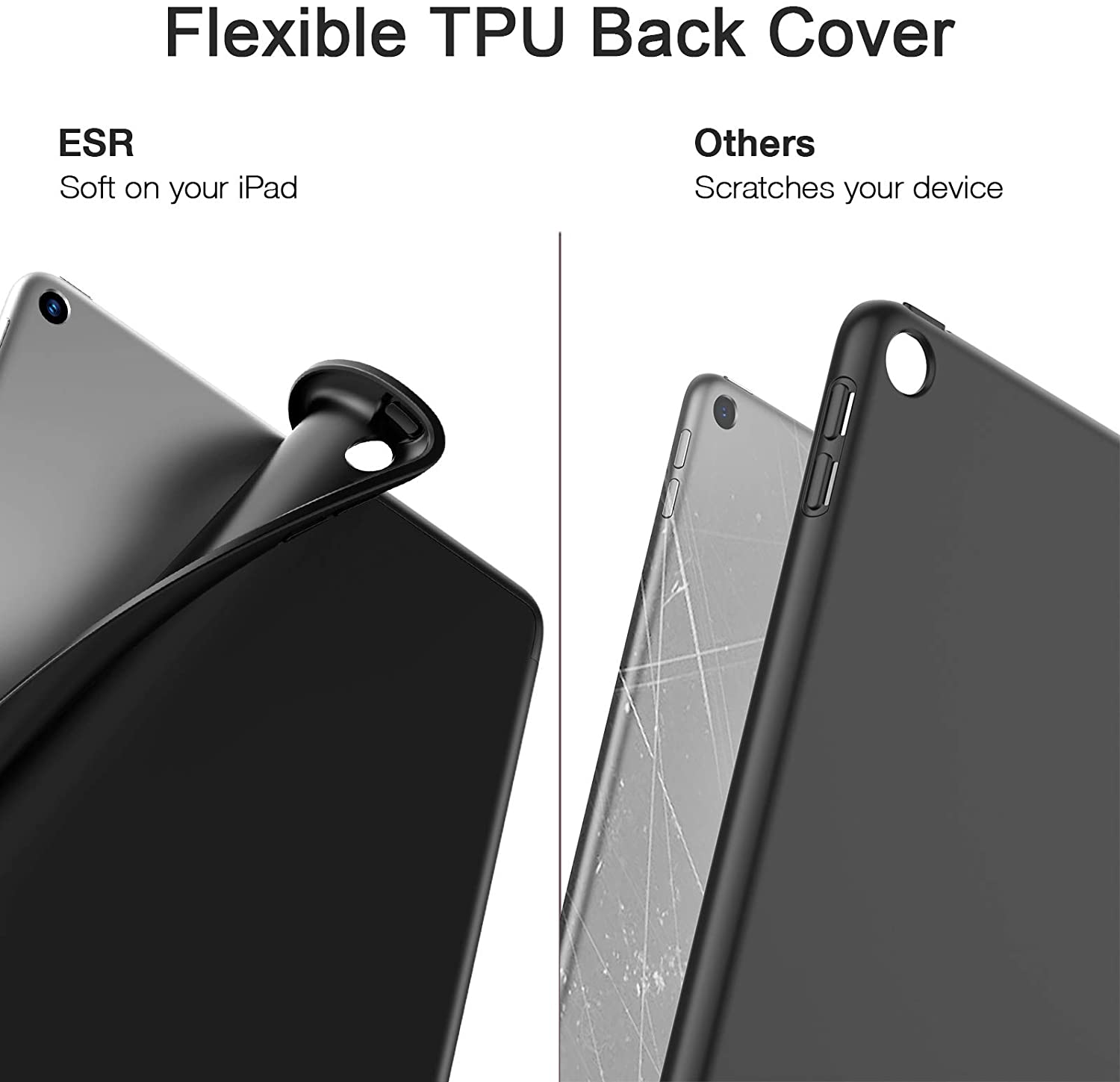 Bao da cho iPad Gen 8 10.2 2020 ESR Rebound Pencil Slim Smart Case (Có khe cắm bút Apple Pencil) - Hàng Nhập Khẩu