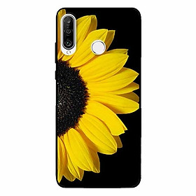 Ốp lưng in cho Huawei P30 Lite Hoa Hướng Dương Nền Đen