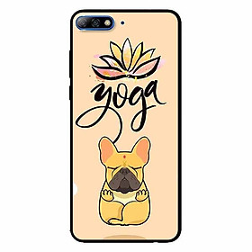 Ốp lưng in cho Huawei Y7/ Y7 Prime 2018  Mẫu Cún Yoga