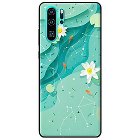 Ốp in cho Huawei P30 Pro Họa Tiết Nền Xanh - Hàng chính hãng