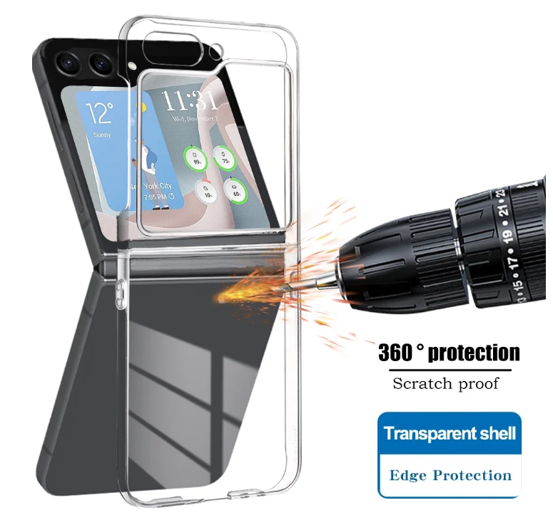 Ốp lưng trong suốt chống sốc cho Samsung Galaxy Z Flip 6 hiệu Likgus Crystal - Bảo vệ toàn diện, chống sốc chống va đập, đệm khí 4 góc - Hàng nhập khẩu