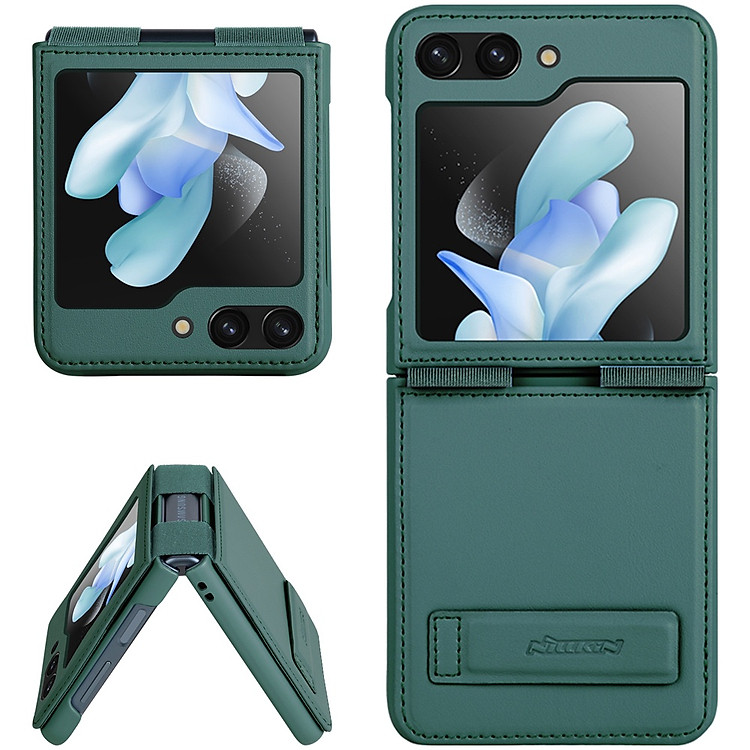 Ốp Case Nillkin Qin Leather (Vegan Leather) Dành Cho Samsung Galaxy Z Flip 5 5G - Hàng Chính Hãng