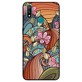 Ốp Lưng in cho Realme 3 Mẫu Họa Tiết Nền Lá - Hàng Chính Hãng