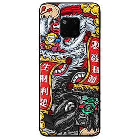 Ốp in cho Huawei Mate 20 Pro Lân Trắng Đen - Hàng chính hãng