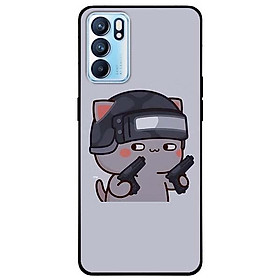 Ốp lưng dành cho Oppo Reno 6 - Reno 6 Z mẫu Mèo Xám Đội Nón