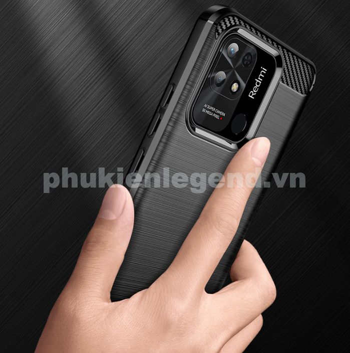 Ốp lưng dành cho Xiaomi Poco C40 , Redmi 10C chống sốc vân sợi cacbon - Hàng nhập khẩu