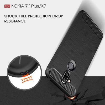 Ốp lưng chống sốc Likgus cho Nokia 8.1 / Nokia X7 (chuẩn quân đội, chống va đập, chống vân tay) - Hàng chính hãng