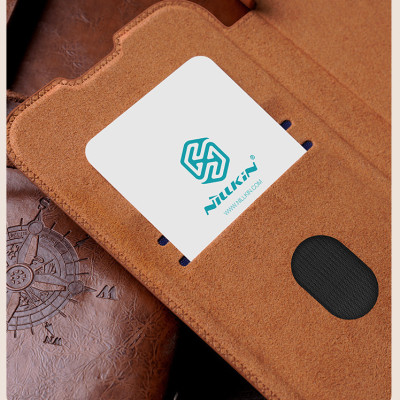 Bao Da Chính Hãng Nillkin Qin Dành Cho Samsung Galaxy S25 Ultra Cao Cấp, Có Ngăn Chứa Thẻ - Hàng chính hãng