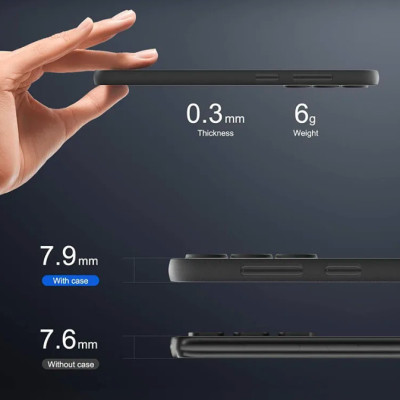 Ốp lưng nhám chống sốc siêu mỏng 0.3mm cho Samsung Galaxy S25 Plus hiệu Memumi có gờ bảo vệ camera - Hàng nhập khẩu