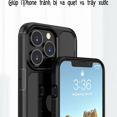 Ốp lưng chống sốc lưng trong phong cách mới dành cho iPhone 11 / 12 / 13 / 11 Pro / 12 Pro / 13 Pro / 11 Pro Max / 12 Pro Max / 13 Pro Max / 12 Mini / 13 Mini - Hàng chính hãng