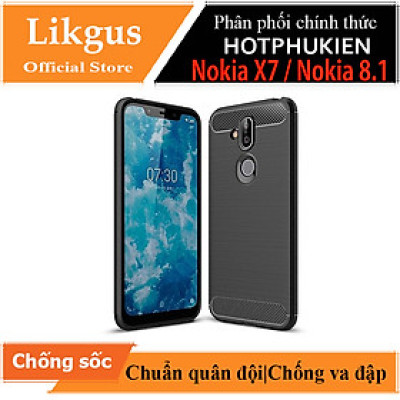 Ốp lưng chống sốc Likgus cho Nokia 8.1 / Nokia X7 (chuẩn quân đội, chống va đập, chống vân tay) - Hàng chính hãng