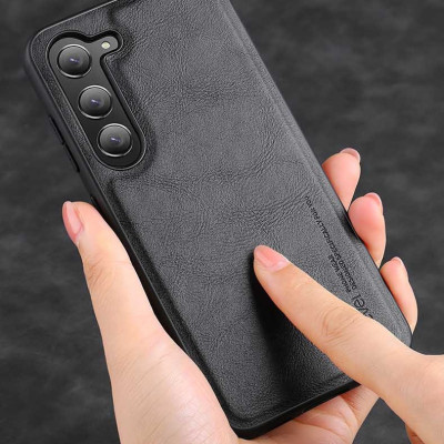 Ốp lưng da cao cấp cho SamSung Galaxy S24, S24 Plus chính hãng X-level viền mềm, chống bám vân tay - Hàng Chính Hãng