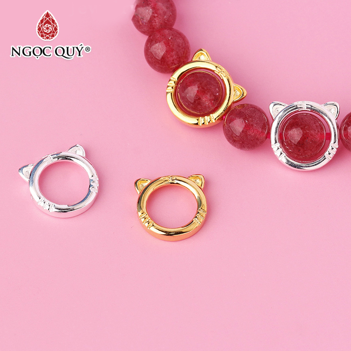 Charm bạc hình hổ - Ngọc Quý Gemstones