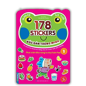 Sách - 178 Sticker - Bóc Dán Thông Minh Phát Triển Khả Năng Tư Duy Toán Học IQ EQ CQ 3-4 Tuổi - Tập 1 - Minh Thắng