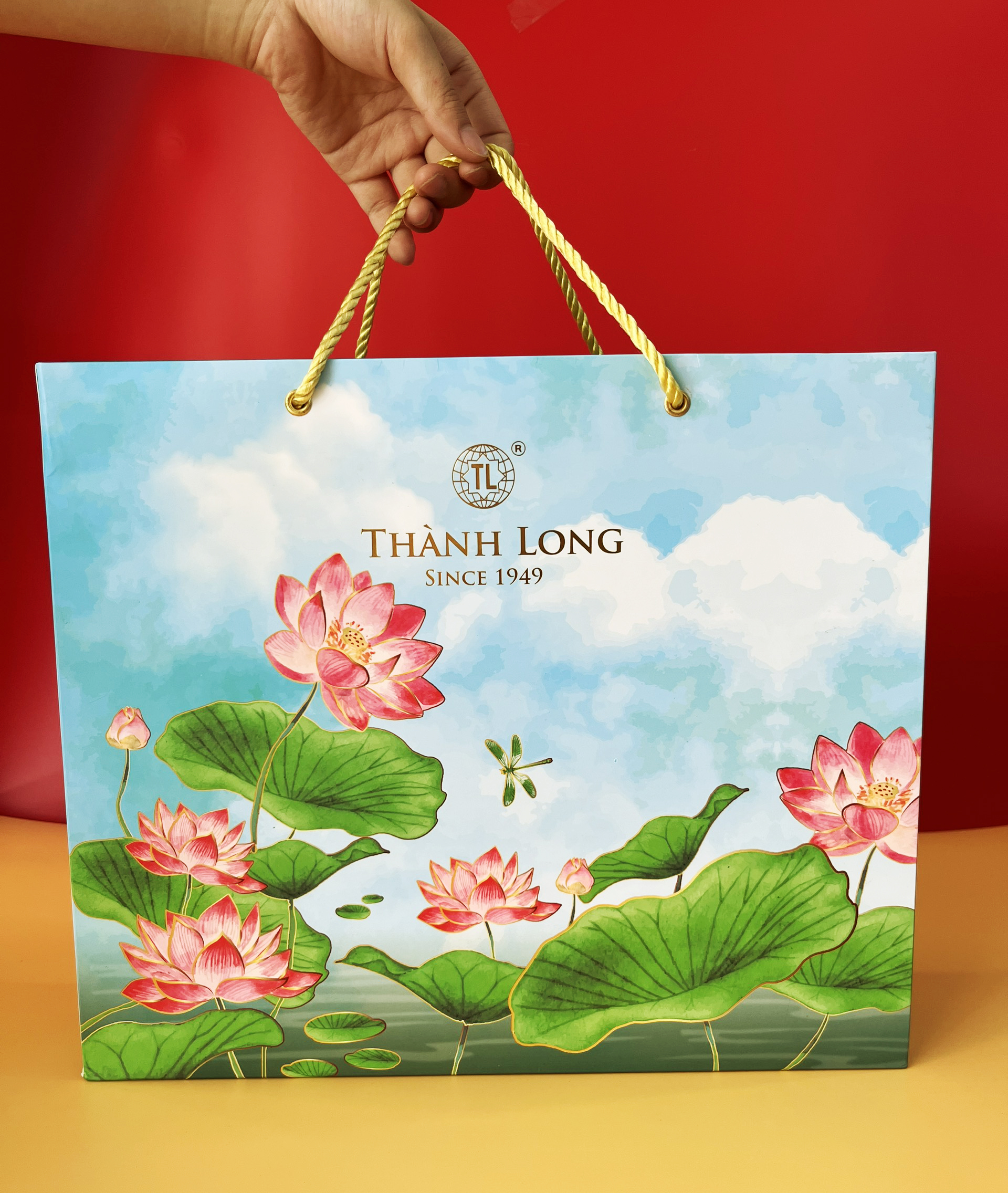 Hộp bánh trung thu 4 bánh chay 220g - Thành Long - Combo chay trăng/ chay 4 880g - Tặng 1 hộp trà - Việt Nam