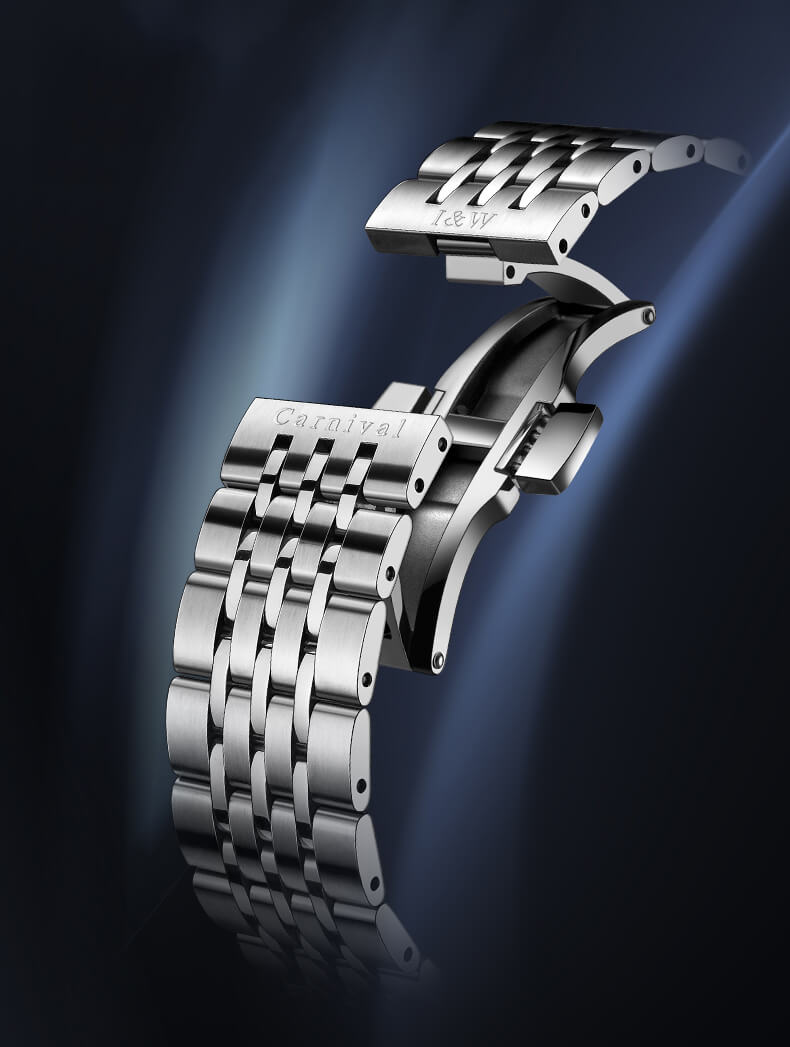 Đồng hồ nam chính hãng IW Carnival IW731G-1 ,kính sapphire,chống xước,chống nước 50m,Bh 24 tháng,máy cơ (automatic)