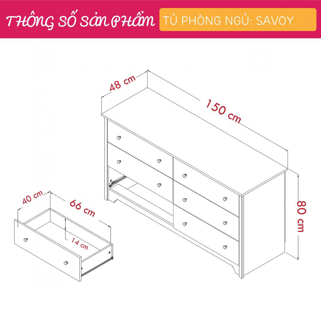 Tủ đựng quần áo phòng ngủ SMLIFE Savoy