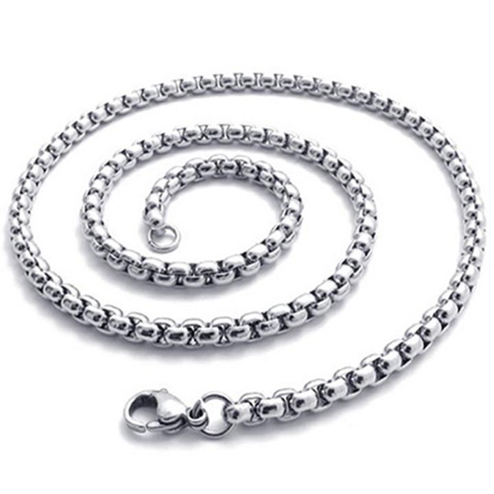 Dây chuyền dây xích nam titan cao cấp thép không gỉ bông dừa khít trangsucpt kích cỡ 3mm PTDCNA50