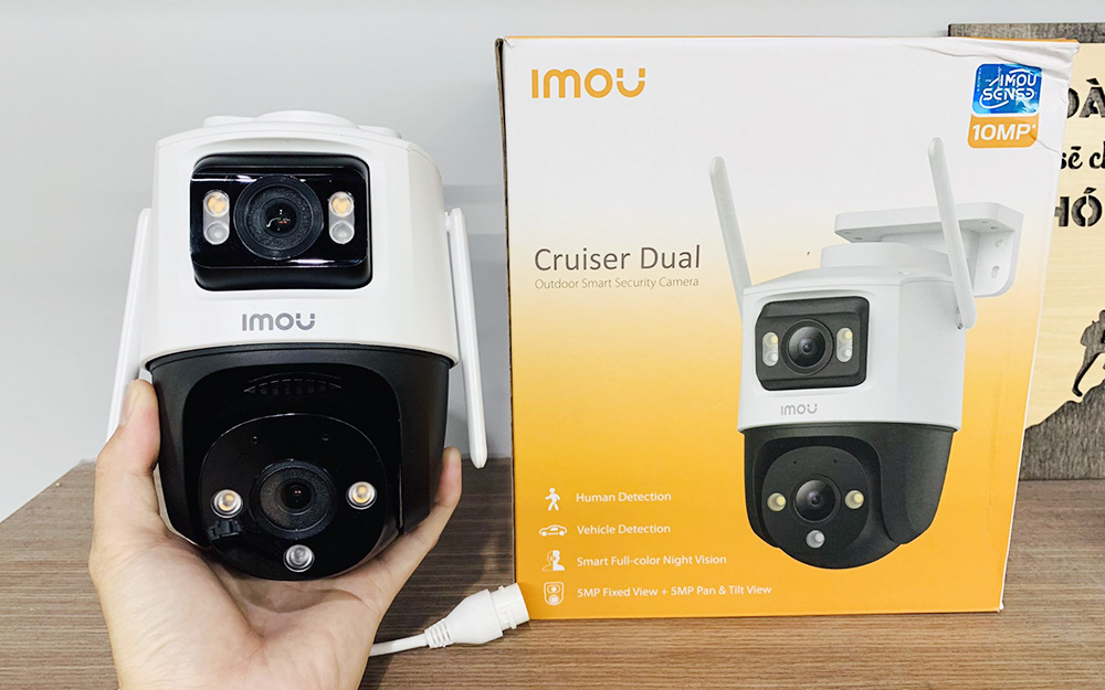 Camera 2 Mắt Ngoài Trời iMOU Cruiser Dual 10MP IPC-S7XP-10M0WED và 6MP S7XP-6M0WED FULL COLOR 24/24-Hàng chính hãng