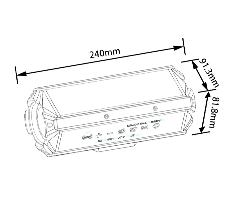 Loa Bluetooth PKCB Bản Mở Rộng, chip DSP, Hỗ Trợ Kết Nối Bluetooth, USB, Thẻ Nhớ, dây 3.5mm 100W TWS Âm Thanh Sống Động - Hàng chính hãng