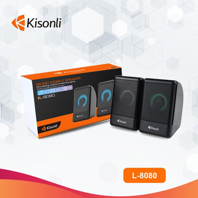 Loa vi tính 2.0 Kisonli L-8080 led - HT - HÀNG CHÍNH HÃNG