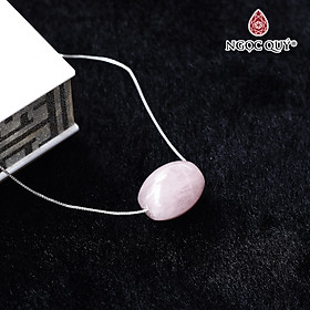 Mặt dây chuyền lu thống đá thạch anh hồng tặng dây bạc mệnh hỏa, thổ - Ngọc Quý Gemstones