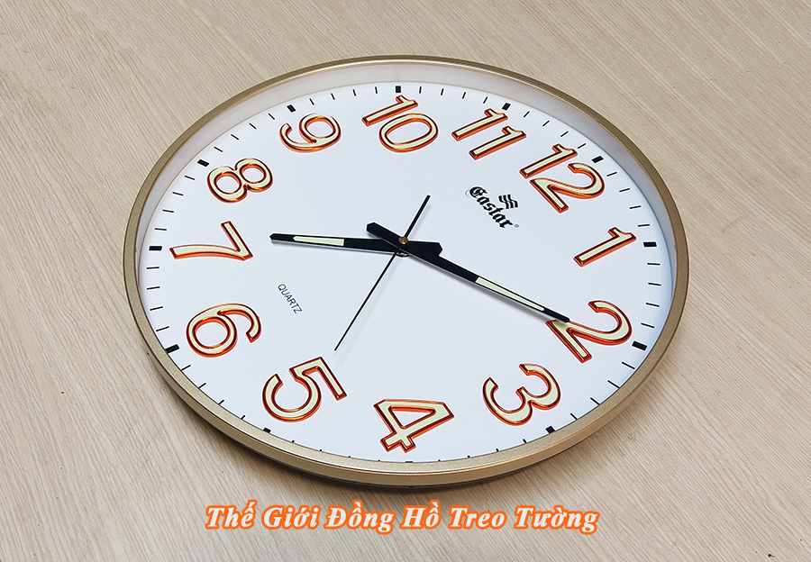 Đồng Hồ KIM TRÔI DẠ QUANG EASTAR Cao Cấp Mặt Tròn Lớn 38 cm – Số nổi 3D - Decor Trang Trí Nhà - Tặng Pin Maxell