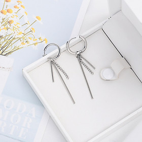 Bông tai tròn tua rua BTS tích hợp xỏ lỗ- kẹp vành 1 ĐÔI