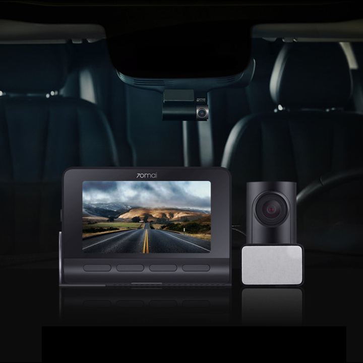 Camera hành trình ô tô Xiaomi 70mai cao cấp A800S chất lượng hình ảnh 4K, tích hợp Wifi (Bộ tích hợp Camera trước + Sau) - Bản Quốc Tế - Hàng Nhập Khẩu