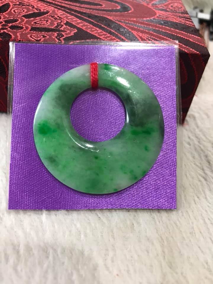 MẶT DÂY CHUYỀN ĐỒNG ĐIẾU KIỂU TO XANH NGỌC CẨM THẠCH SIZE 36mm x Dầy 3,5mm BỌC LÊN MẶT DÂY CHUYỀN ĐẸP Ạ