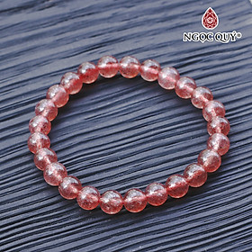 Vòng thạch anh dâu strawberry quartz huyết bồ câu mệnh hỏa, thổ - Ngọc Quý Gemstones