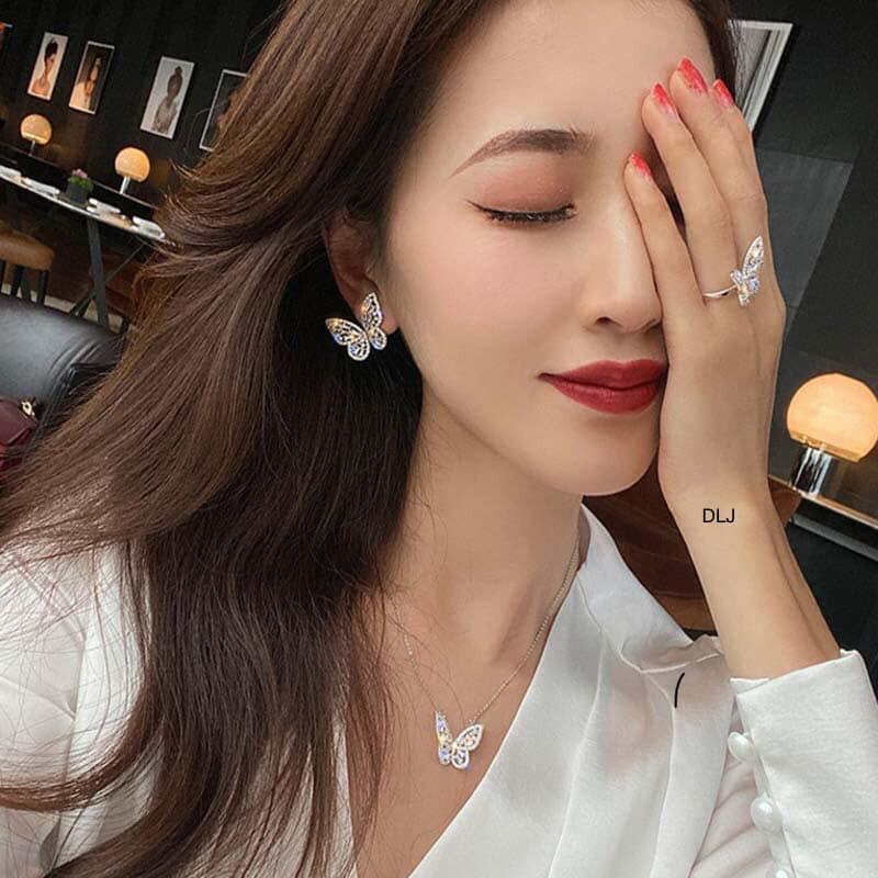 Bông tai bạc khuyên tròn thời trang chất liệu bằng bạc s925 MS0906
