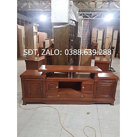 kệ tivi gỗ sồi, xoan đào 2m
