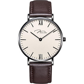 Đồng hồ đeo tay Nam hiệu JONAS & VERUS Y01646-Q3.BBXLZ, Máy Pin (Quartz), Kính Sapphire, Dây da Italy