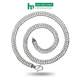 Vòng Cổ, Dây Chuyền Nam Kiểu Xích Kép Đơn Giản Nam Tính BẠC HIỂU MINH DBN073