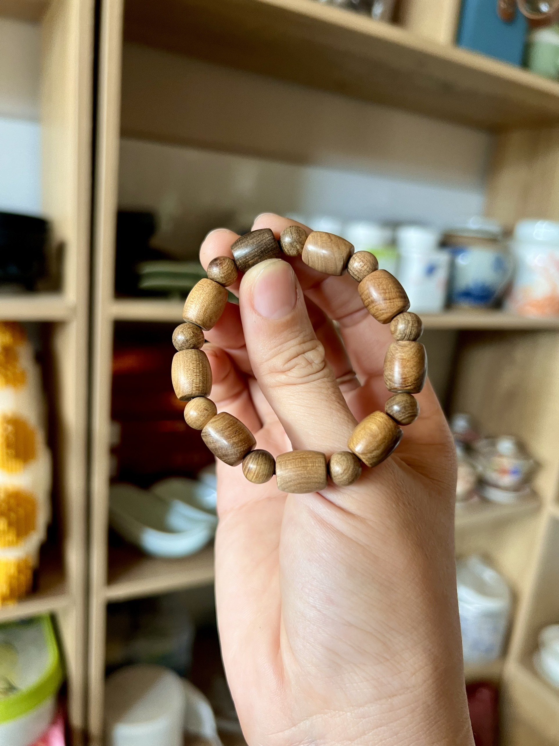 Vòng đeo tay bách xanh size 10ly - cách điệu lu thống phối hạt tròn - không tẩm mùi thơm