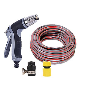 Bộ dây và vòi xịt tăng áp rửa xe tưới cây 206817(cút nhựa nối đen 712-2)