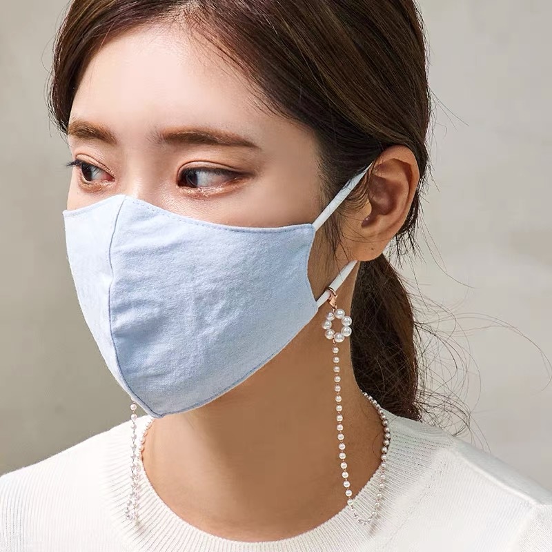 Dây đeo kính điểm nhấn hoa ngọc trai phụ kiện kính nam nữ