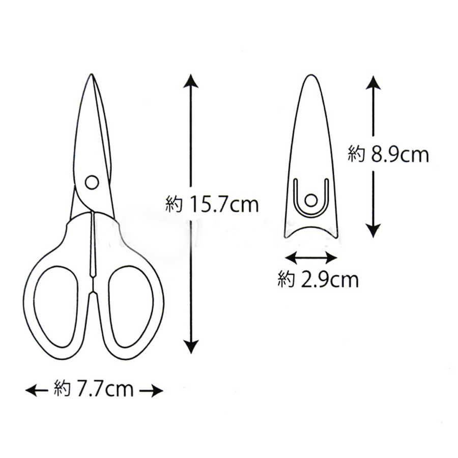 Kéo cắt Echo Metal cho bé có nắp đậy - Nội địa Nhật Bản