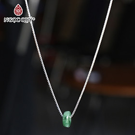 Mặt dây chuyền đồng điếu cẩm thạch sơn thủy 9mm mệnh hỏa , mộc - Ngọc Quý Gemstones