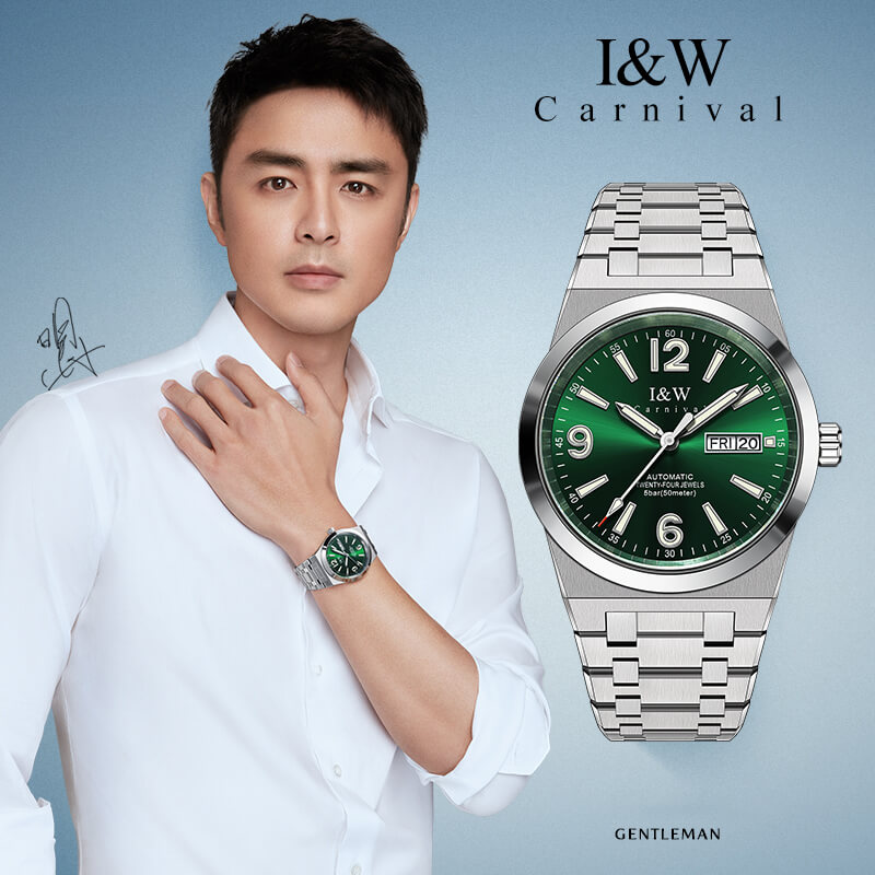 Đồng Hồ Nam I&W Carnival 730G Chính Hãng Full Box Chống Nước Kính Chống Xước Dây Thép Cao Cấp BH 60T (Máy Cơ Tự Động)