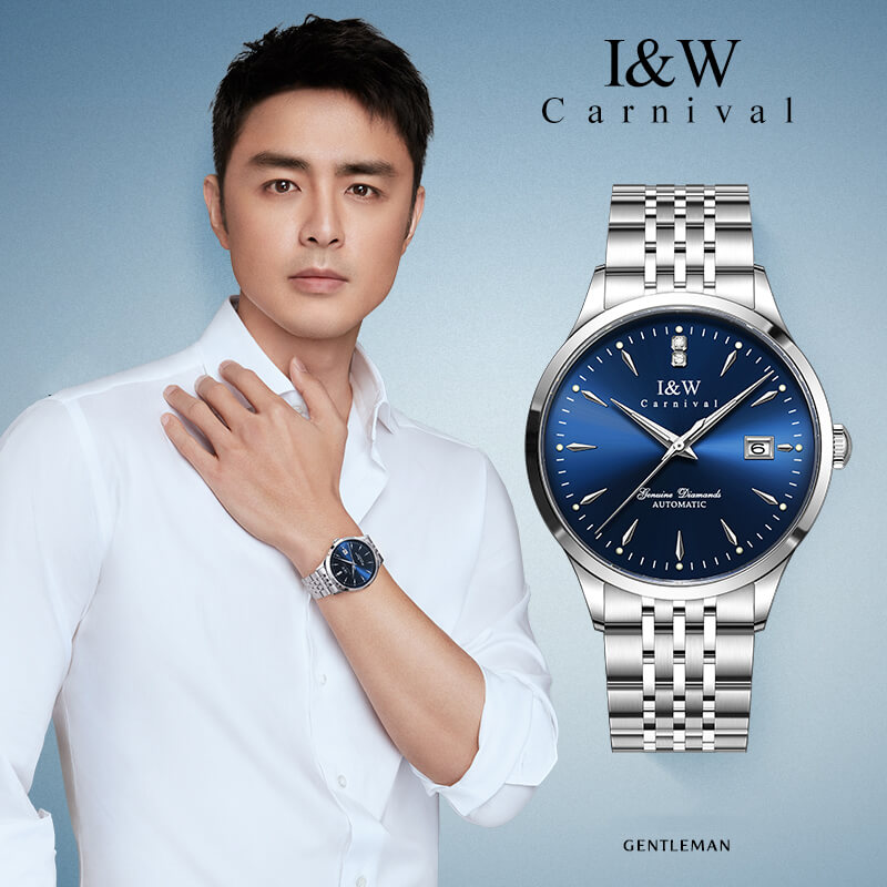 Đồng hồ nam chính hãng IW Carnival IW731G-1 ,kính sapphire,chống xước,chống nước 50m,Bh 24 tháng,máy cơ (automatic)