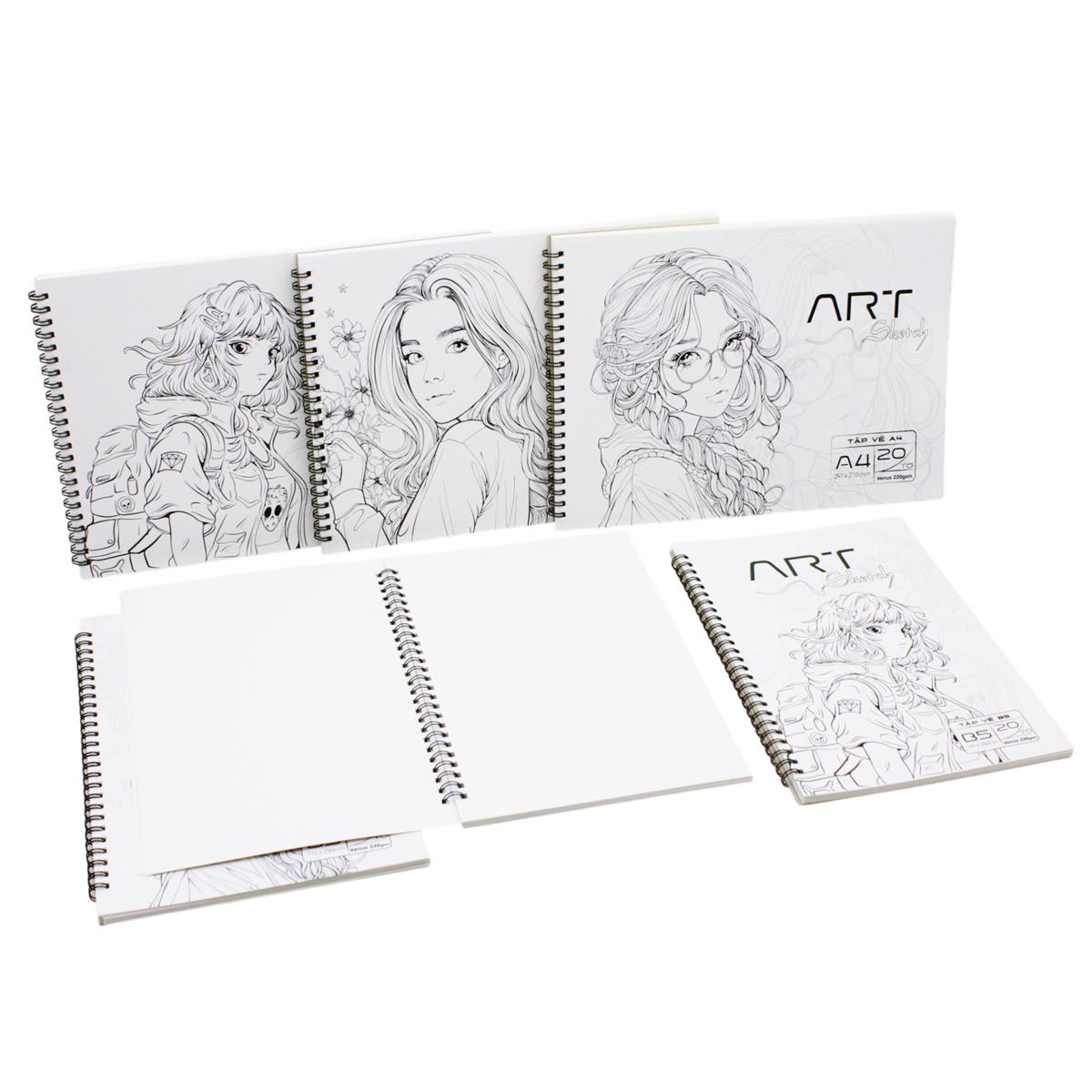Tập Vẽ Lò Xo Art Sketch B5 - 40 Trang 220 - The Sun 02