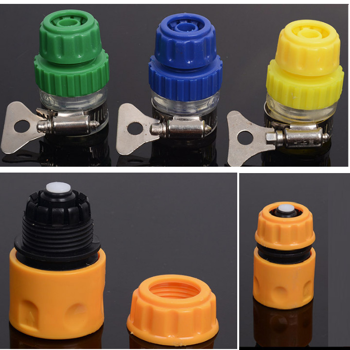 Bộ dây và vòi xịt rửa xe tưới cây tăng áp thông minh 810-2576-1 (dây xám-cút nối xanh)
