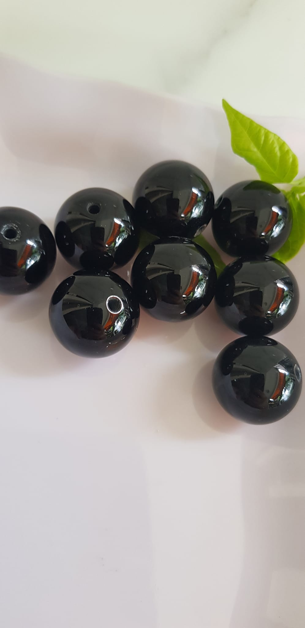 Hạt Lẻ rời Đá Mã Não Đen Đậm Đẹp phối vòng tay nam size lớn 20mm Hạt lẻ chuẩn hợp các Anh mạng Thuỷ , mệnh Mộc dành cho các anh cần hạt đá lẻ ạ