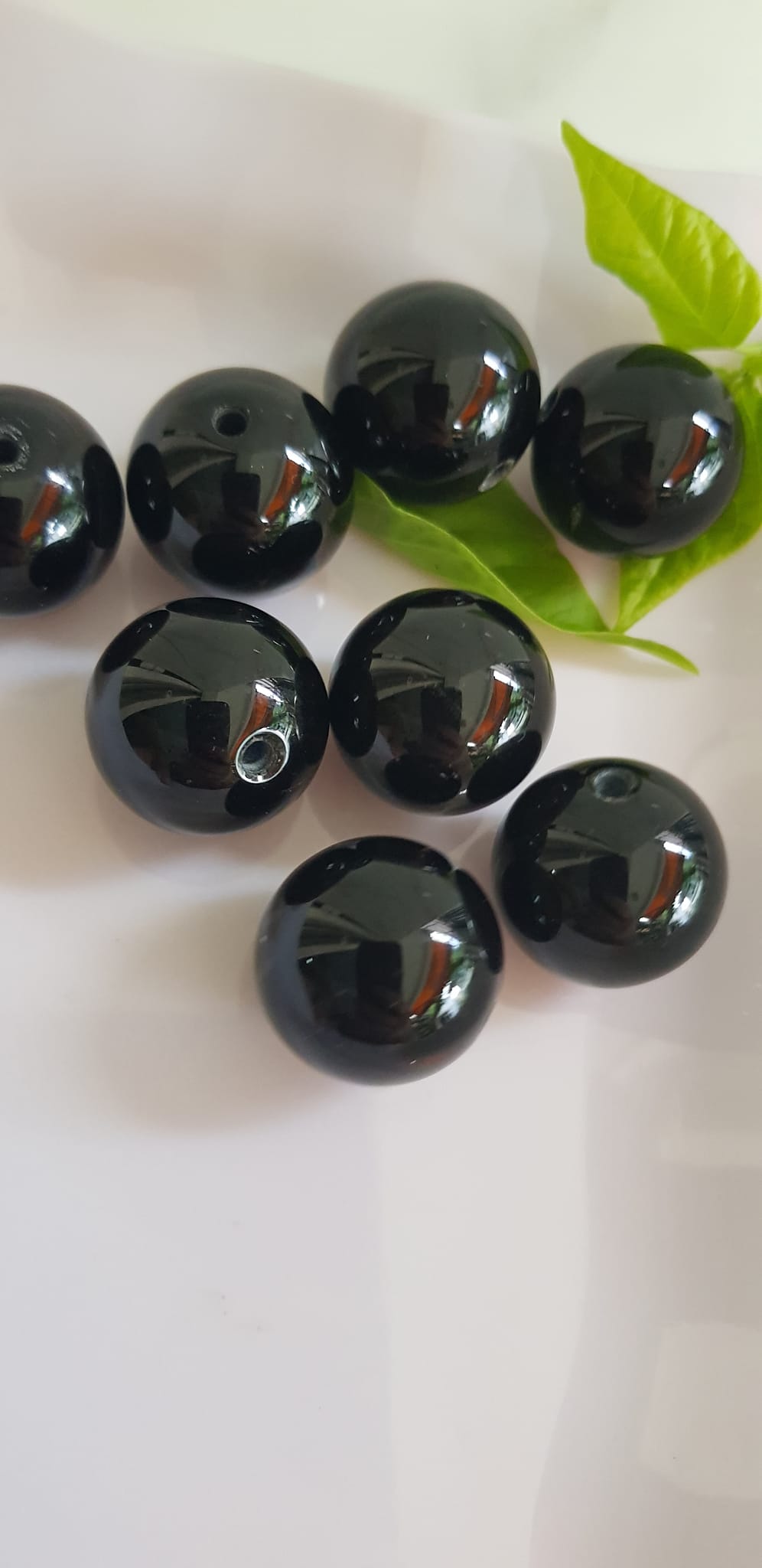 Hạt Lẻ rời Đá Mã Não Đen Đậm Đẹp phối vòng tay nam size lớn 20mm Hạt lẻ chuẩn hợp các Anh mạng Thuỷ , mệnh Mộc dành cho các anh cần hạt đá lẻ ạ
