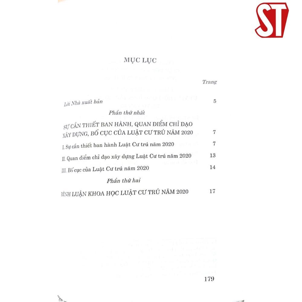 Sách - Bình Luận Khoa Học Luật Cư Trú - NXB Chính Trị Quốc Gia
