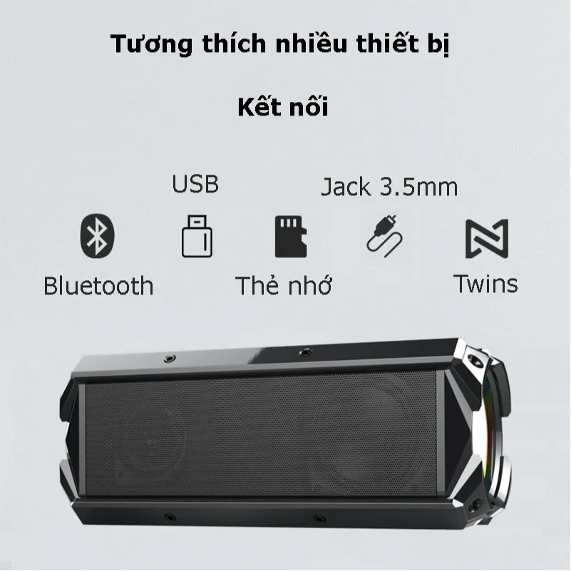 Loa Bluetooth PKCB Bản Mở Rộng, chip DSP, Hỗ Trợ Kết Nối Bluetooth, USB, Thẻ Nhớ, dây 3.5mm 100W TWS Âm Thanh Sống Động - Hàng chính hãng