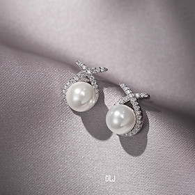 Bông tai bạc nụ trai chất liệu bạc s925 MS73b